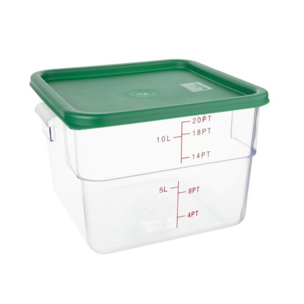Hygiplas Square Food Storage Container Lid Green Large