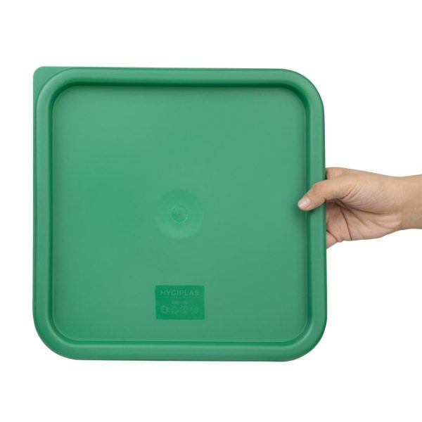 Hygiplas Square Food Storage Container Lid Green Large