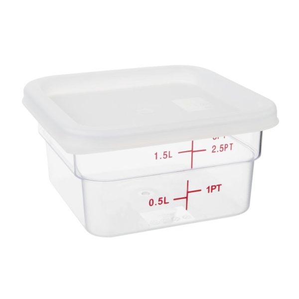 Hygiplas Square Food Storage Container Lid White Small