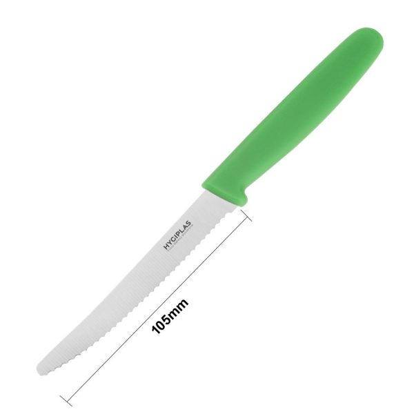 Blade length: 4". Weight: 20g. Green for salads and fruits