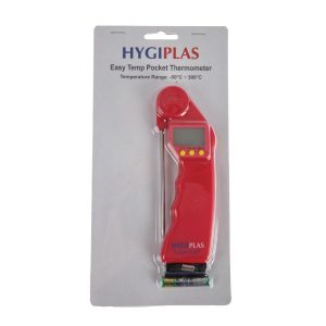 Range: -50 to +300°C. Suitable for use with raw meat.