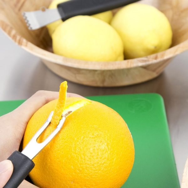 Strong stainless steel blade and polypropylene handle.