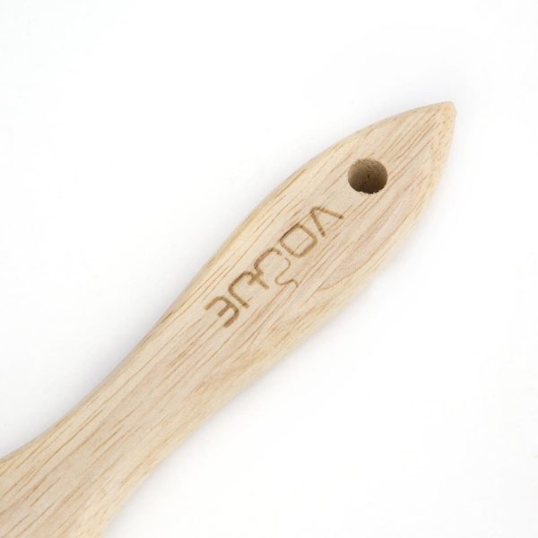 25mm wide bristles. Wooden handle
