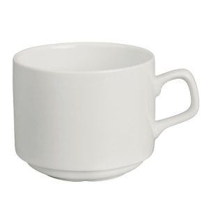 Lumina Fine China Stacking Cup 200ml (Pack of 6)