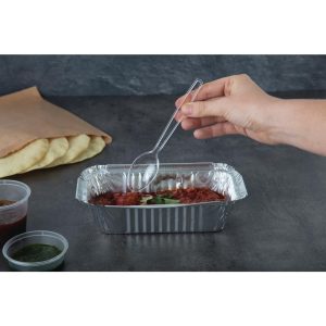 Fiesta Heavy-Duty Disposable Plastic Teaspoons Clear (Pack of 100)