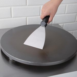 Plastic handle with 5" rigid stainless steel blade