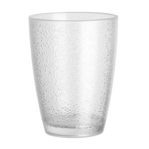 Kristallon Polycarbonate Tumbler Pebbled Clear 275ml (Pack of 6)