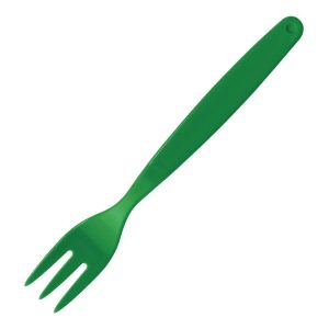 Polycarbonate Fork Green Kristallon (Pack of 12)