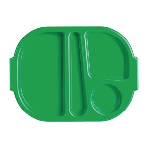 Kristallon Large Polycarbonate Compartment Food Trays Green 375mm