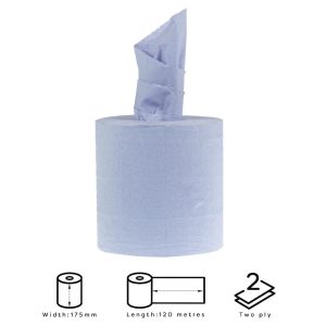 2-Ply. Roll Length: 120m. Pack Quantity: 6