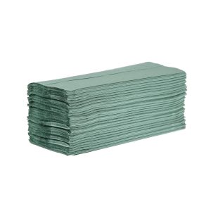 Jantex Z Fold Paper Hand Towels Green 1-Ply 200 Sheets (Pack of 15)