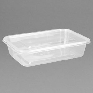 Fiesta Plastic Microwavable Containers With Lid Small 500ml (Pack of 250)