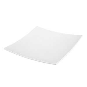Curved Square Melamine Plate White 300mm
