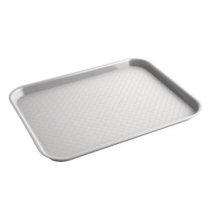 Kristallon Polypropylene Fast Food Tray Grey Small 345mm