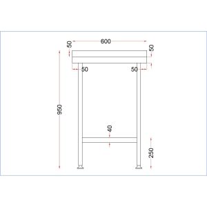 900(H) x 600(W) x 600(D)mm