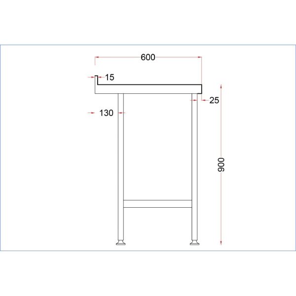 900(H) x 600(W) x 600(D)mm