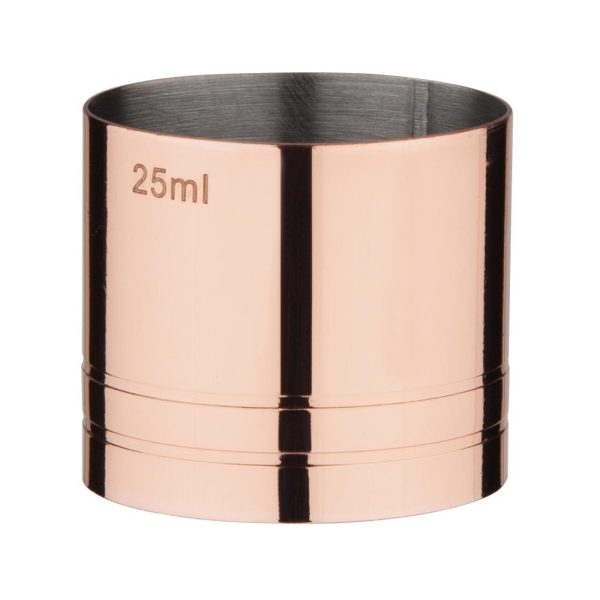 25ml measure. Copper plated