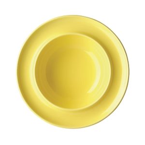 Kristallon Heritage Raised Rim Bowls Yellow 205mm (Pack of 4)