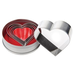 Vogue Heart Pastry Cutter Set (Pack of 6)