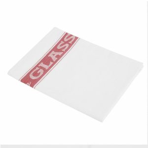 White with Red Border. Size: 30 x 20"