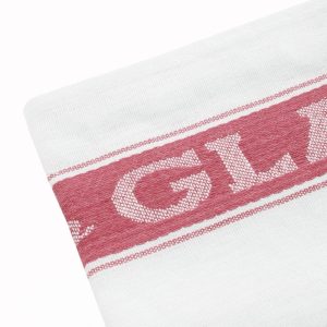 White with Red Border. Size: 30 x 20"