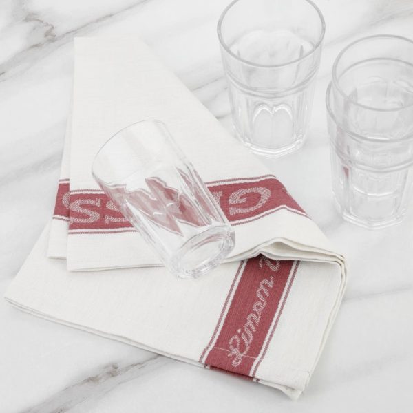 White with Red Border. Size: 30 x 20"