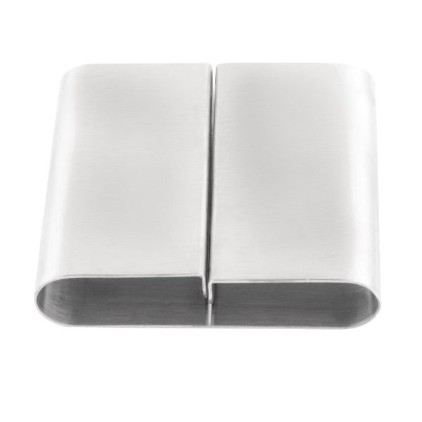 Stainless Steel. Holds up to A5. Portrait.