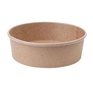 Fiesta Green Compostable Round Kraft Salad Bowls 500ml / 18oz (Pack of 300)