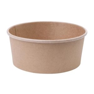 Fiesta Green Compostable Round Kraft Salad Bowls 750ml / 26oz (Pack of 300)