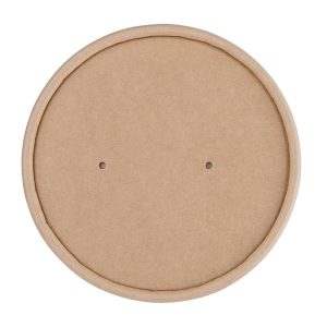 Fiesta Green Biodegradable Paper Soup Container Lids 98mm (Pack of 500)