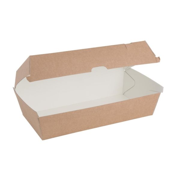 Large. 204(W) x 107(D)mm. Pack Quantity: 100Fiesta Green compostable products, working towards a greener food to go solution for businesses and consumers. Made from recycled, waste sugarcane they are fully compostable. They emit less carbon during production and will commercially compost in 12 weeks. Ideal for take away businesses, festivals, food markets, mobile caterers or home consumers who have large gatherings.