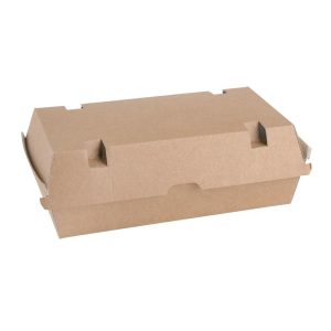 Large. 204(W) x 107(D)mm. Pack Quantity: 100Fiesta Green compostable products, working towards a greener food to go solution for businesses and consumers. Made from recycled, waste sugarcane they are fully compostable. They emit less carbon during production and will commercially compost in 12 weeks. Ideal for take away businesses, festivals, food markets, mobile caterers or home consumers who have large gatherings.
