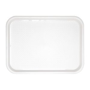 Kristallon Polypropylene Fast Food Tray White Medium 415mm