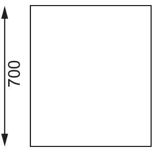 900(H) x 600(W) x 700(D)mm