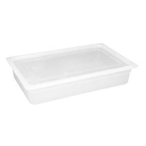 Vogue Polypropylene 1/1 Gastronorm Container with Lid 100mm (Pack of 2)