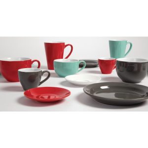 Olympia Cafe Latte Cups Red 340ml (Pack of 12)