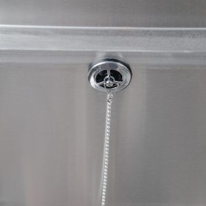 Size: 550(H) x 500(W) x 500(D)mm. With splashback