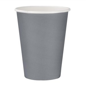 Fiesta Single Wall Takeaway Coffee Cups Charcoal 340ml / 12oz (Pack of 1000)