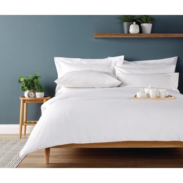 Eco Linen - Duvet Cvrs Open White - Single 147x213cm