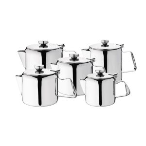 Bring a stylish shine to your beverage service with the Olympia Concorde Stainless Steel range. Made with a high-polish, mirror finish these boasts an elegant look that'll add a touch of class to the presentation of your hot drinks. A double-layer, heat-resistant handle keeps these cool to the touch too - ensuring staff and customers stay safe when handling hot liquids.