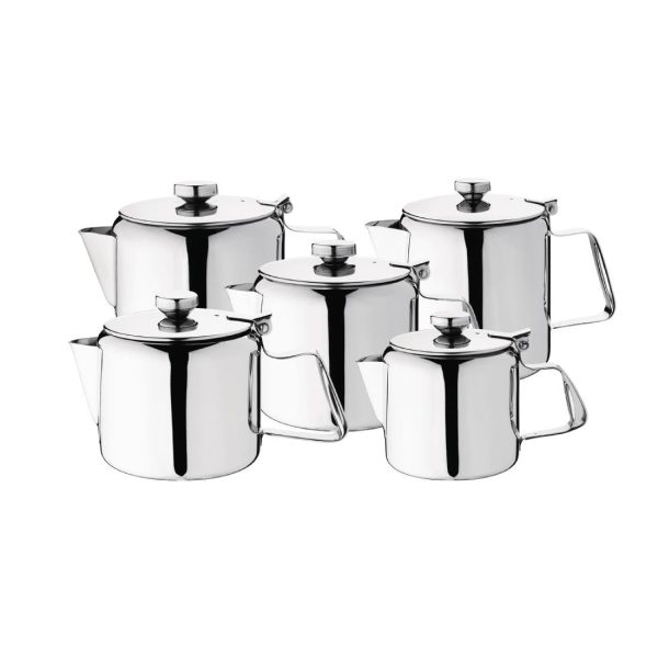 Bring a stylish shine to your beverage service with the Olympia Concorde Stainless Steel range. Made with a high-polish, mirror finish these boasts an elegant look that'll add a touch of class to the presentation of your hot drinks. A double-layer, heat-resistant handle keeps these cool to the touch too - ensuring staff and customers stay safe when handling hot liquids.
