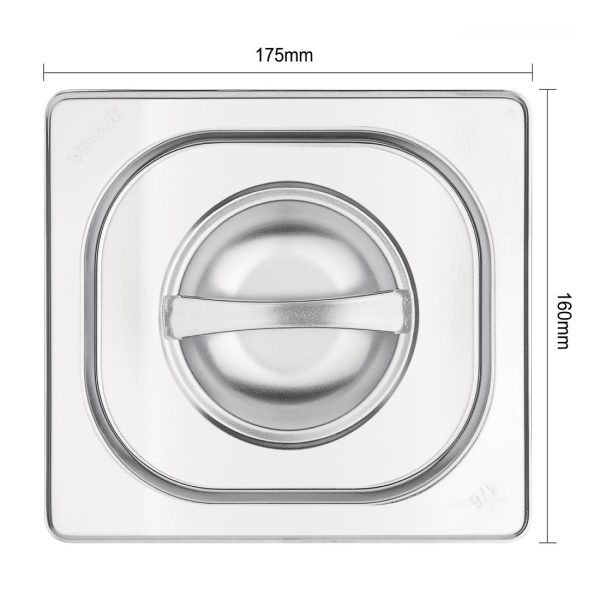 GN 1/6. Sixth Size. Compatible with all Vogue 1/6 sized gastronorm pans