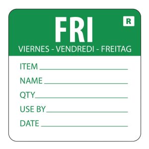 Vogue Removable Day of the Week Label Friday (Pack of 500)