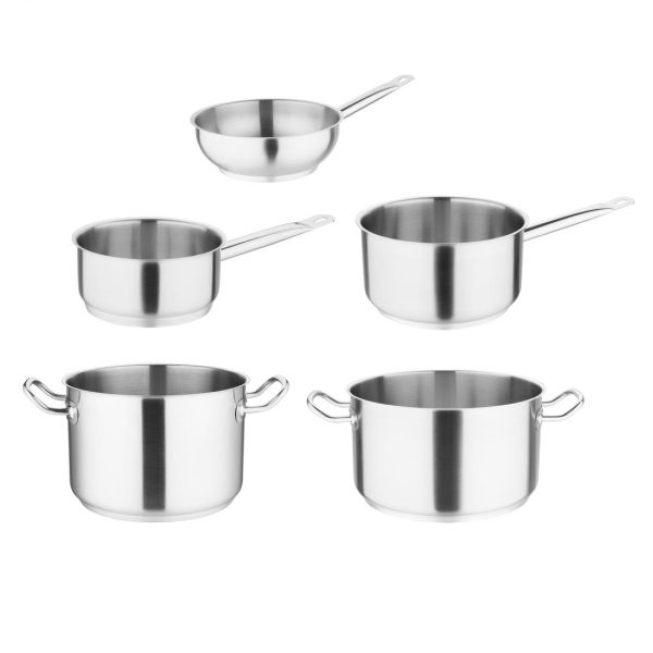 Includes 2x stew pans (M940, M941), 2x saucepans (M943, M944) and 1x flared sauté pan (M947)