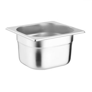 Vogue Stainless Steel Gastronorm Pan Set with Lids 1/6 (Pack of 4)