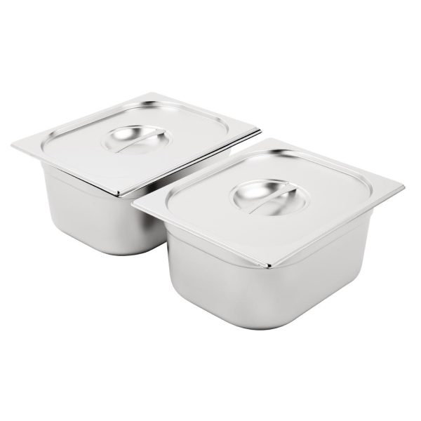 GN 1/2 with Lids. 150mm