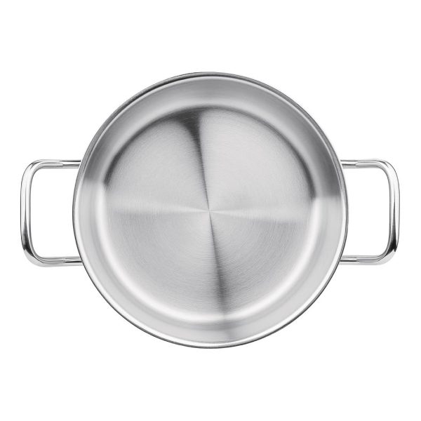 Size: 240(Ø)mm. Material: Stainless Steel. Induction Compatible. Lid: M950