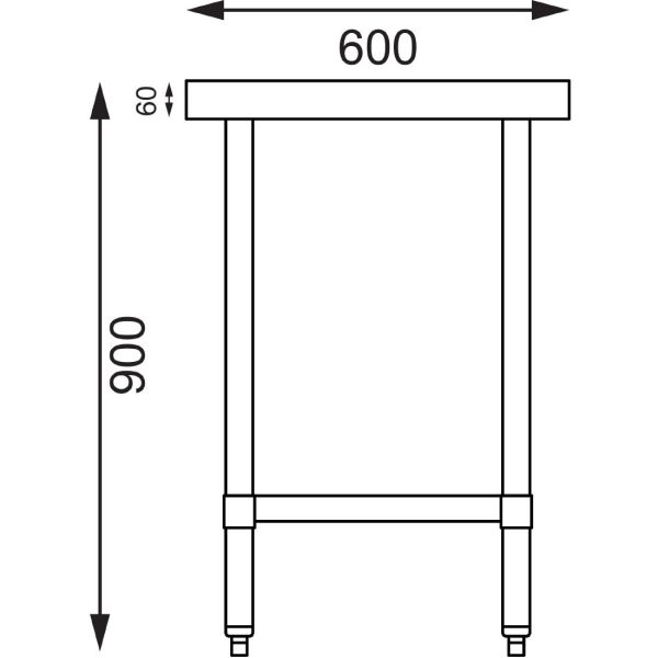 900(H) x 600(W) x 600(D)mm
