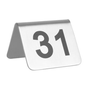 Stainless Steel Table Numbers 31-40 (Pack of 10)