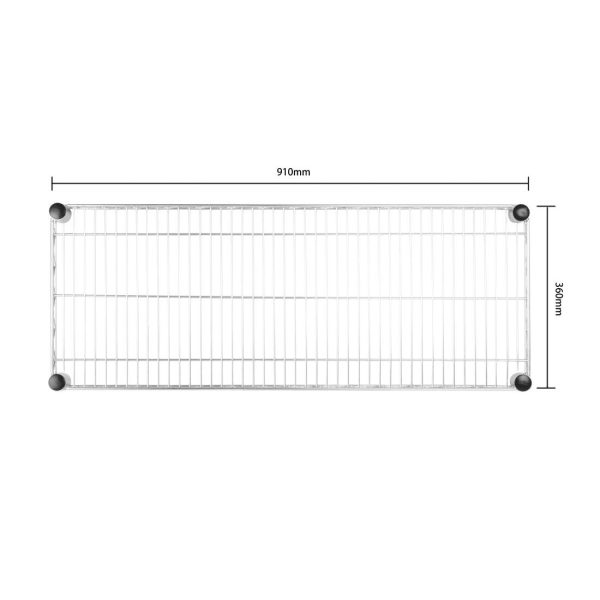 Size: 910(W) x 360(D)mm. Material: Chrome coated steel